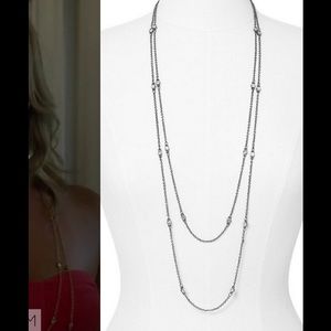 Express faceted layered stone necklace